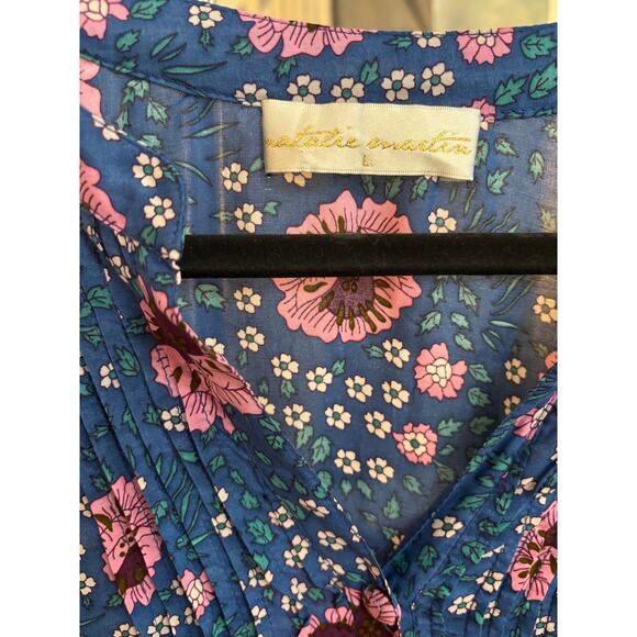 Natalie Martin Vintage Flower Maxi Caftan Fiore, Azure - Picture 4 of 4